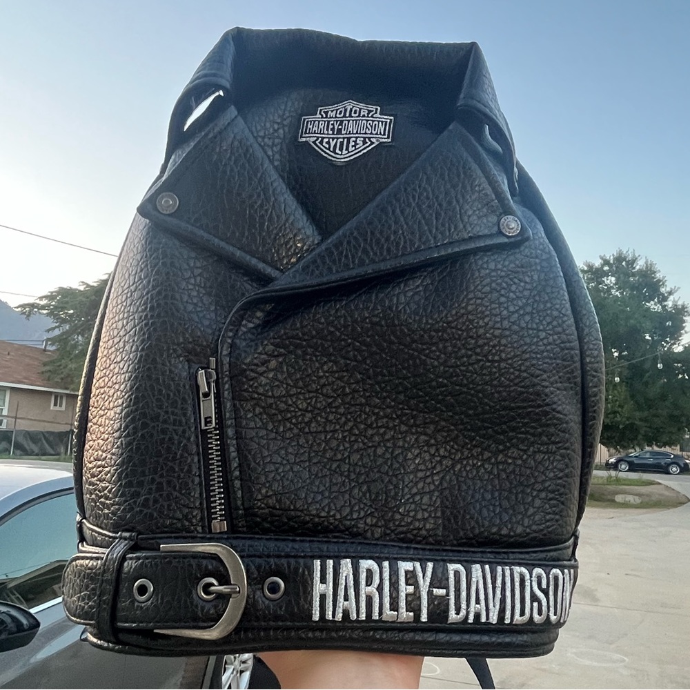 Harley Davidson moto jacket leather backpack